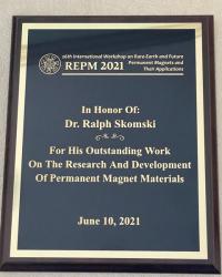 REPM award presented to Ralph Skomski