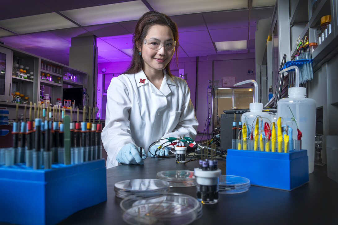 Rebecca Lai in her lab.