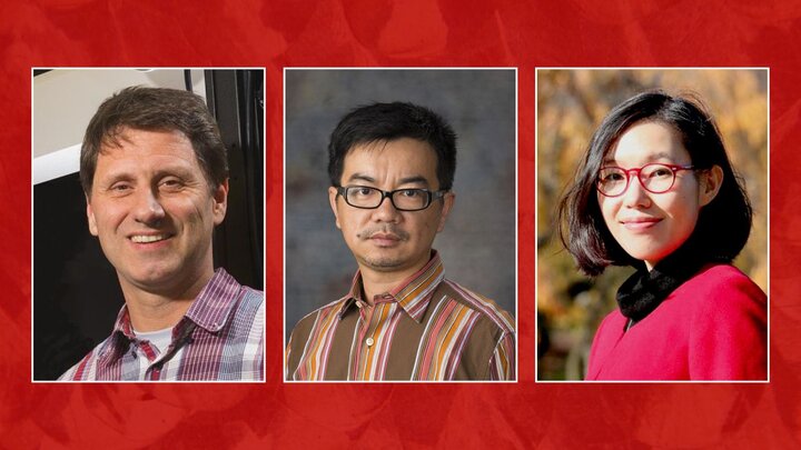 Left to right: Herman Batelaan, Jiong Hu, and Laura Wang.