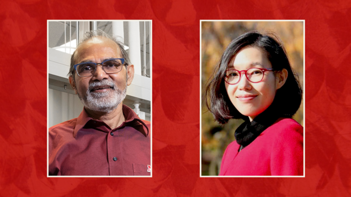 Ravi Saraf (l) and Yanan (Laura) Wang (r).